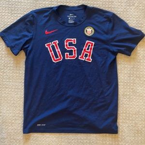 Navy Nike Dri-fit shirt (medium)